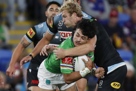 X-factor: Rookie Raiders fullback Xavier Savage impressed coach Ricky Stuart.