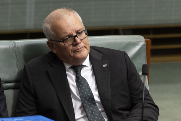 Scott Morrison, pictured in Parliament last year, has revealed he took medication after suffering anxiety while prime minister. 