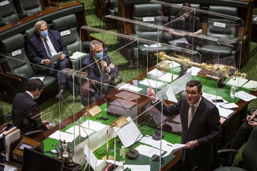Question time was a subdued affair as Matthew Guy tried to convince Victorians he has changed. 
