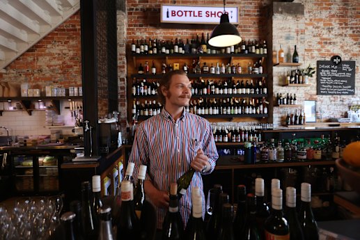 Taylor McKnight of Mitchell Harris Wines in Ballarat Central expressed concern about how ‘Freedom’ protesters would affect business.