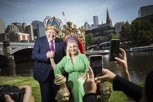 This year’s Moomba monarchs, Peter Hitchener and Fifi Box.