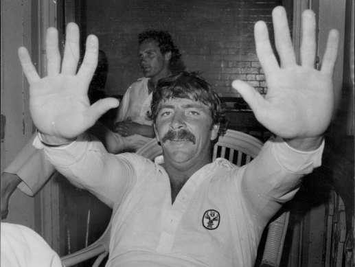 Rod Marsh after stumps on January 3, 1981.