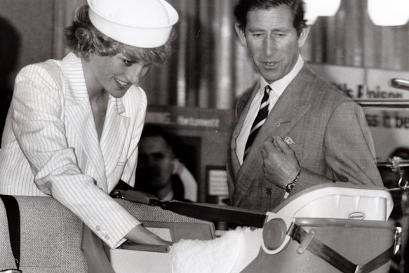 Princess Diana and Prince Charles at the Royal Children’s Hospital in 1985.