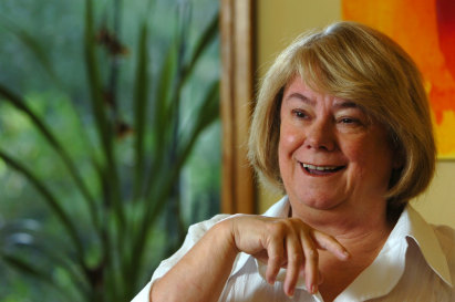 Marion Halligan at her home in Hackett, Canberra.