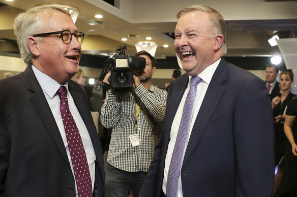 ALP president Wayne Swan, with Opposition Leader Anthony Albanese in 2019, will take over as Cbus chair in January.