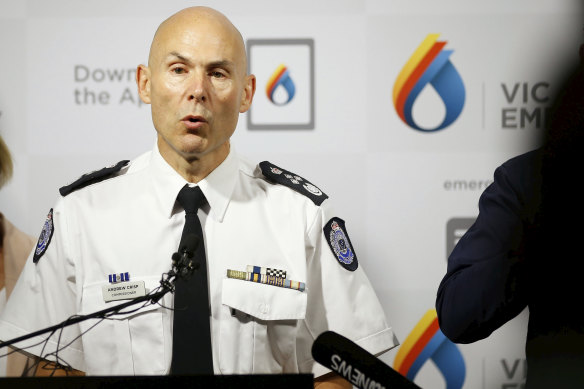 Emergency Management Commissioner Andrew Crisp has warned of an elevated bushfire risk over the weekend. 