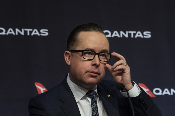 Qantas CEO Alan Joyce's pay has fallen deep from the $24 million which made him Australia's highest paid executive. 