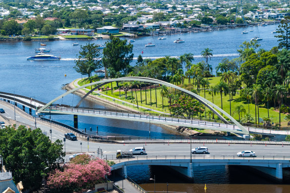 The Breakfast Creek Green Bridge, also known as Yowoggera, officially opened on Saturday.