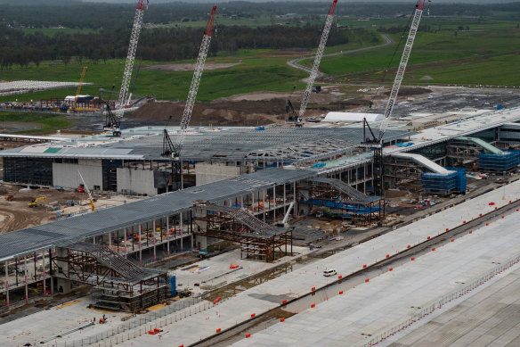 The airport takes shape at Badgerys Creek.