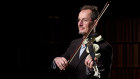ACO artistic director Richard Tognetti plays an electric violin, a very different instrument to the 1743 Guarneri del Gesù he usually plays.