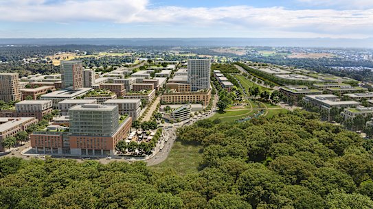 The rezoning plan for Orchard Hills proposes a new town centre around the metro station and buildings of up to 25 storeys.