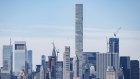 Built in 2015 with a projected sellout value of $US3.1 billion, the pencil-like tower (centre right) marked a pinnacle in luxury apartment development in New York.