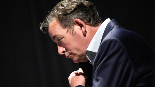 The Premier, Daniel Andrews during a coronavirus update.