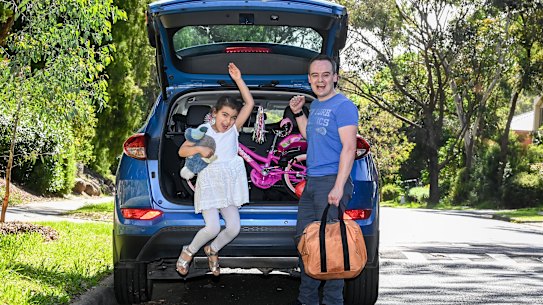 Craig Murphy and his daughter Ellie will hit the Calder Highway when the clock strikes 6pm on Friday to visit his parents near Bendigo.