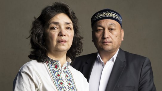 Kalbinur Sidik and Omar Bekali, at Parliament House in Canberra on Wednesday 23 November 2022.