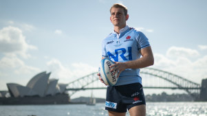 SPORT: Max Jorgensen has signed with Rugby Australia’s Waratahs. March 27th, 2024. Photo: Wolter Peeters, The Sydney Morning Herald.