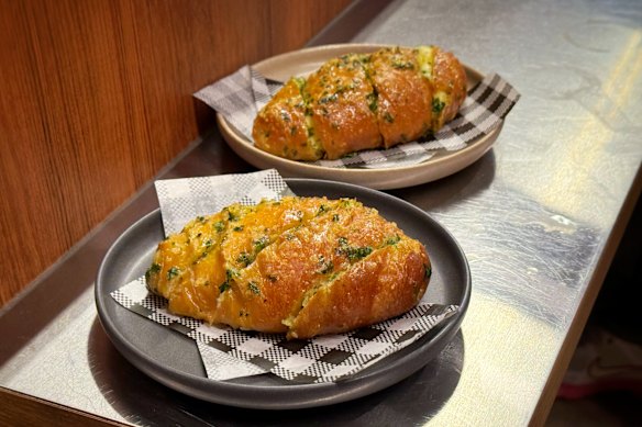 Garlic shio pan bread at Regulars.