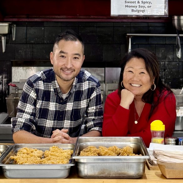 Kay Hwang and Nagi Maehashi at Joy Korean Fried Chicken.

