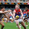 Clayton Oliver had a run-with role on Lachie Neale and has earned praise from teammates and his coach.