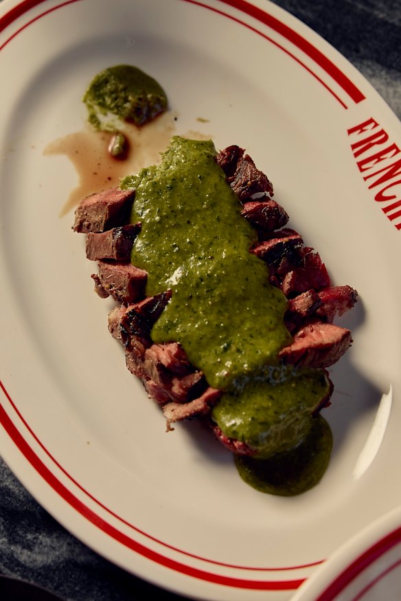 Rumsteak with entrecote sauce.