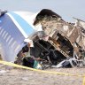 In this photo taken from a video released by the administration of Mangystau region, the wreckage of Azerbaijan Airlines Embraer 190 lies on the ground near the airport of Aktau, Kazakhstan, Wednesday, Dec. 25, 2024. (The Administration of Mangystau Region via AP)