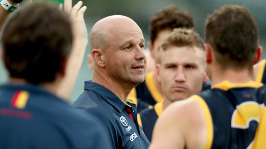 First-year Adelaide coach Matthew Nicks is "gutted" by the Crows' training transgression.