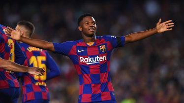 Start Of Something Special Ansu Fati Brings Barcelona Crowd To Their Feet
