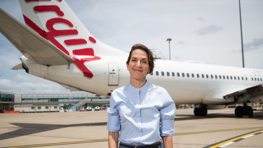 Virgin Australia CEO Jayne Hrdlicka says some of the stories about her time at a2 were “BS”. 