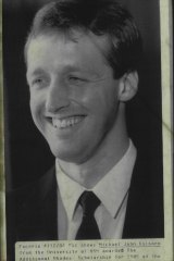 Michael Kilborn, from the University of NSW, when he was awarded the Rhodes Scholarship for 1985.