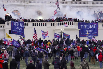 Rioters supporting president Donald Trump storm the Capitol in Washington on January 6 last year. 