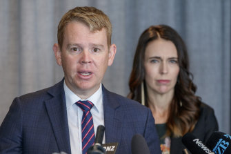 Minister for COVID-19 Response Chris Hipkins, pictured with New Zealand Prime Minister Jacinda Ardern, announced the new cases on Sunday.