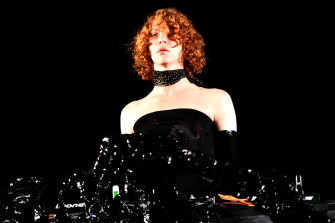 Musician Sophie performs onstage during Coachella in 2019.