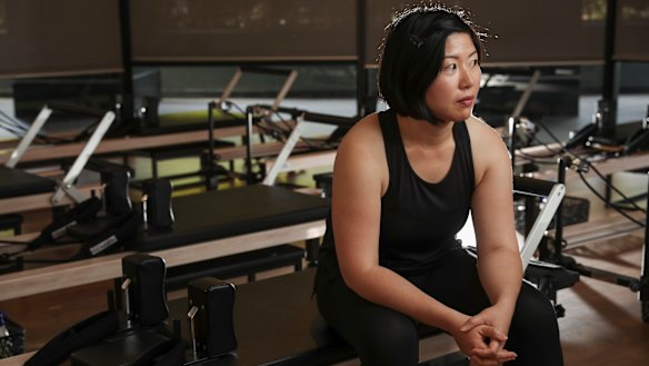 Shirley Sun in her pilates studio.