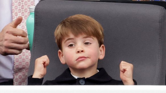 Prince Louis of Cambridge during the Platinum Pageant on June 05.