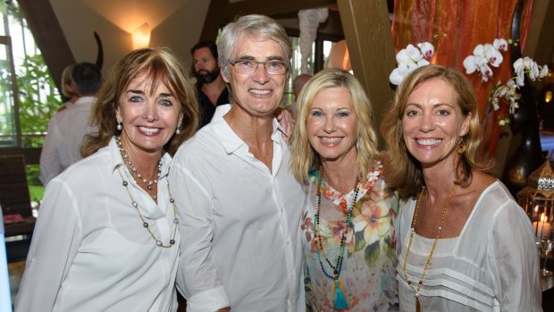 Olivia Newton-John with Pat and John Farrar, and Kerry Armstrong in 2015