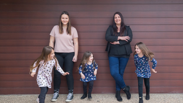 Michelle Cordova and children Abbey, Indiana, Maddison and Chloe.