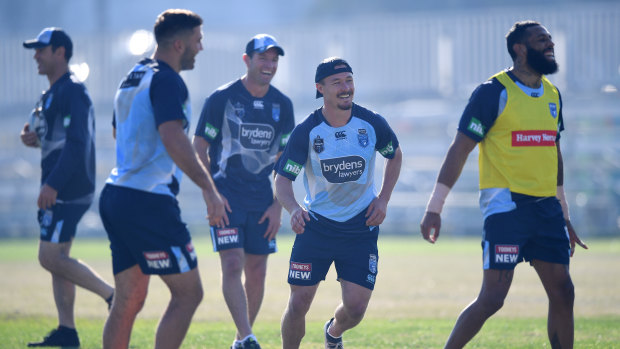 Our year, every year: Blues players at training.