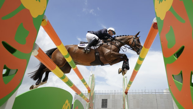 Andrew Hoy riding Bloom Des Hauts Crets during the Olympic equestrian test event in Tokyo last August.