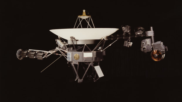 The Voyager spacecraft.