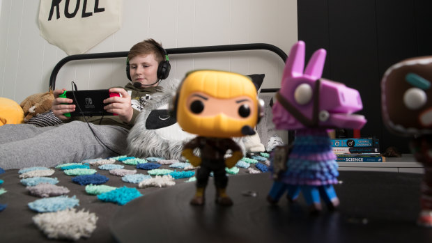 Fortnite fanatic: Patrick Daly is one of millions of kids who are obsessed with the video game.