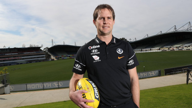 Carlton unveiled David Teague as the full-time senior coach on Thursday.