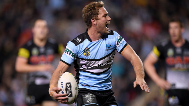 In form: Matt Moylan and the Sharks have looked sharp recently.
