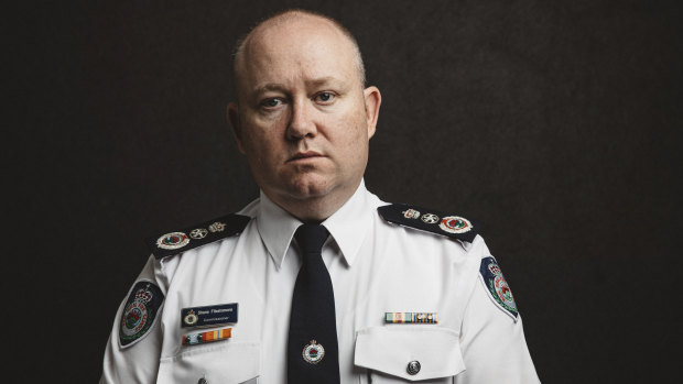 NSW RFS commissioner Shane Fitzsimmons cancelled a planned Liberal Party appearance after learning of "the nature of the event".