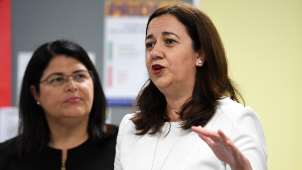 Queensland Premier Annastacia Palaszczuk and Education Minister Grace Grace announced a $136 million future teaching strategy including $10 million for principals' welfare.