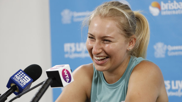 Seeing the lighter side: Daria Gavrilova's refreshing sense of the absurd helps her lift the pressure.