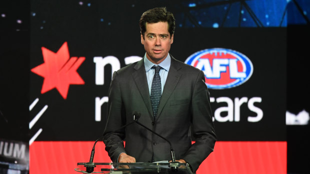 Promising signs: AFL chief executive Gillon McLachlan says the four northern state academies will remain largely unscathed.