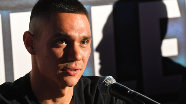 Time to step up: IBF contender Tim Tszyu in Sydney on Tuesday.