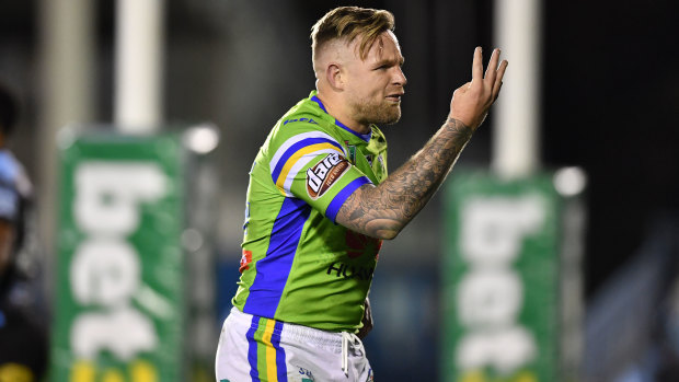 Livid: Blake Austin vents his frustration after a no-try verdict.
