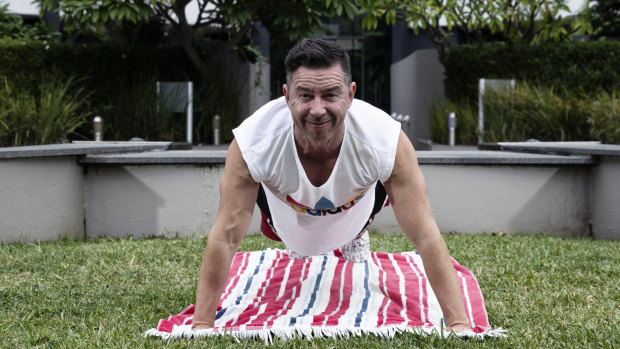 Stephen Brook has gone back to basics with his fitness regime in self-isolation.