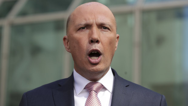 Home Affairs Minister Peter Dutton.